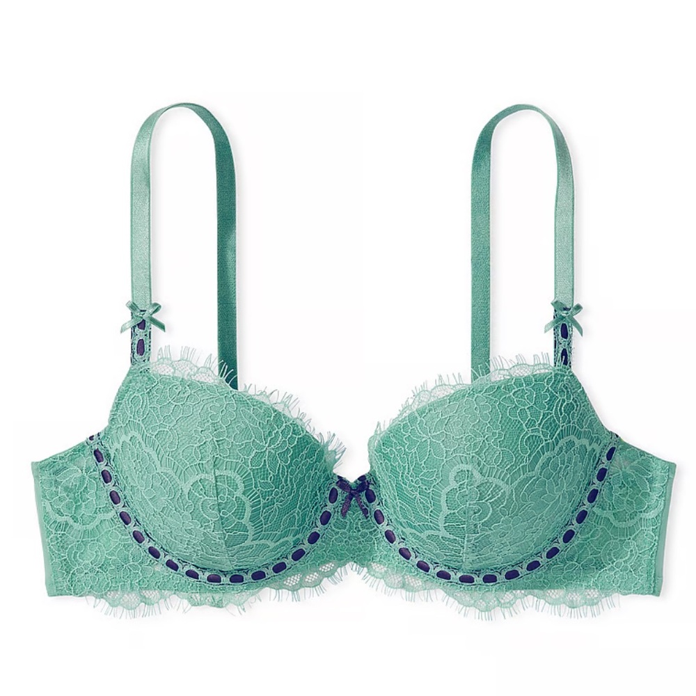 Victoria Secret DREAM ANGELS Lightly Lined Ribbon Slot Demi Bra